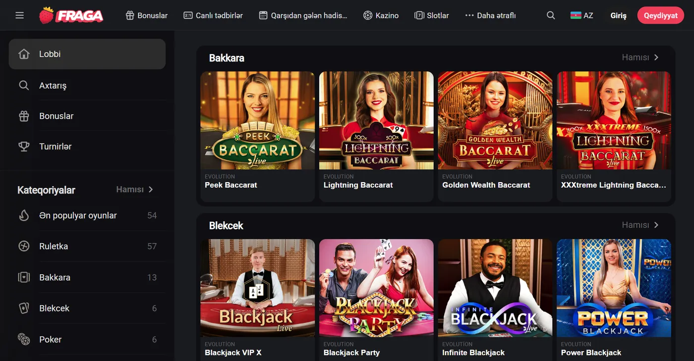 Canlı kazino və real dilerlər